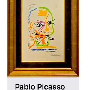 PABLO PICASSO Lithograph w/COA “Le Gout du Bonheur” (Taste Of Happiness) Framed